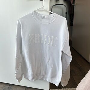 White bride sweatshirt